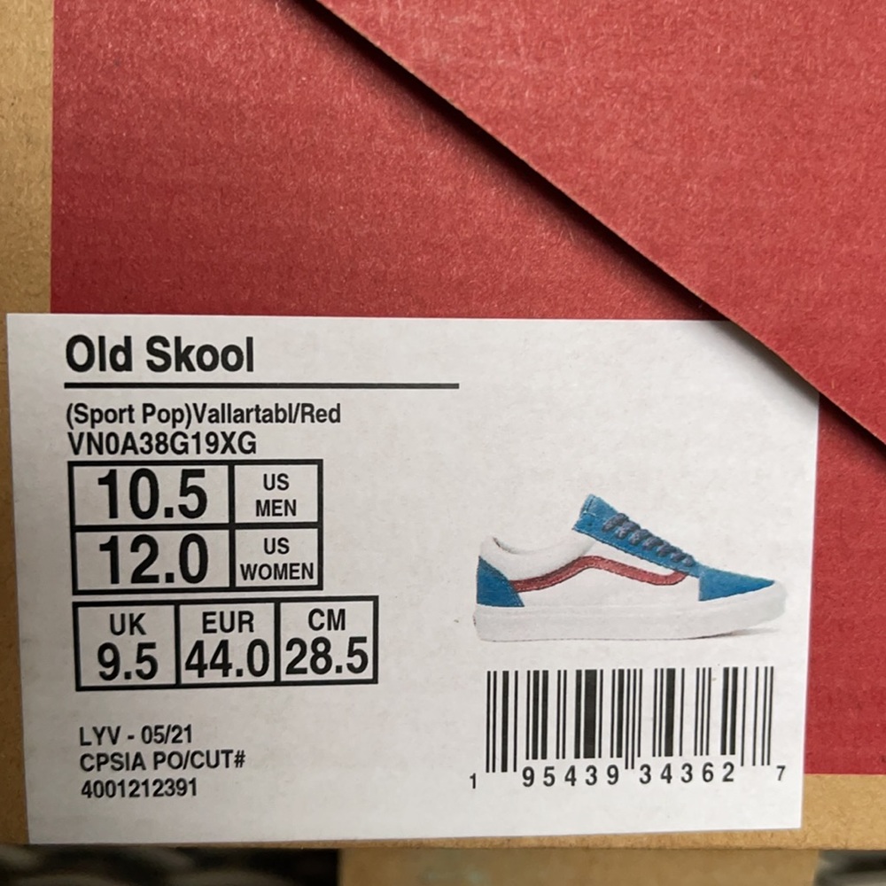Vans Old Skool Sport Pop Vallartabl/Red MENS - Picture 16 of 16
